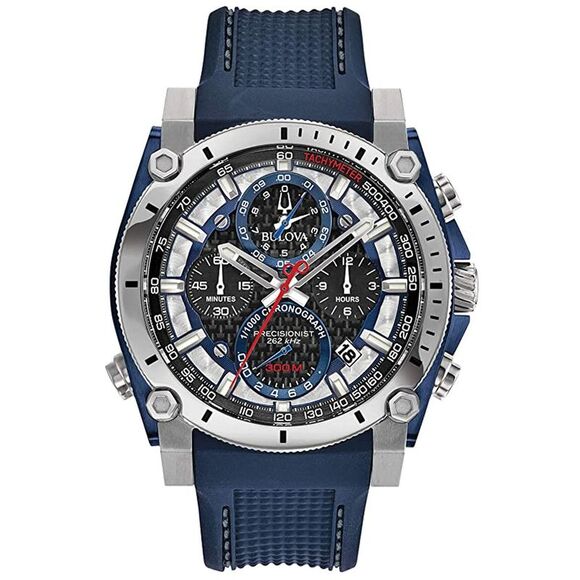 Bulova Men's Precisionist Blue Dial Watch - 98B315 - Picture 1 of 1